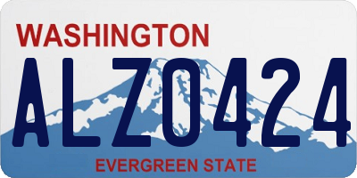 WA license plate ALZ0424
