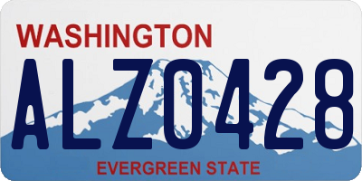 WA license plate ALZ0428