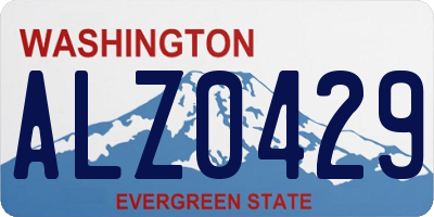WA license plate ALZ0429