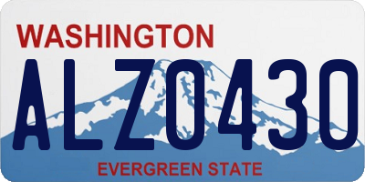 WA license plate ALZ0430