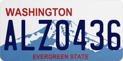 WA license plate ALZ0436