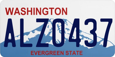WA license plate ALZ0437