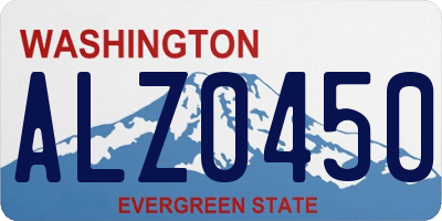 WA license plate ALZ0450