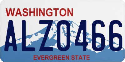 WA license plate ALZ0466
