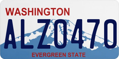 WA license plate ALZ0470