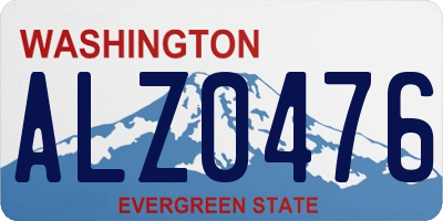 WA license plate ALZ0476