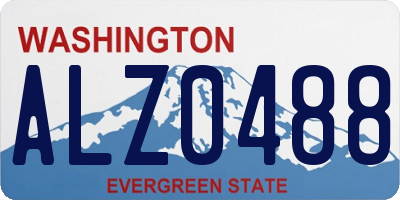 WA license plate ALZ0488