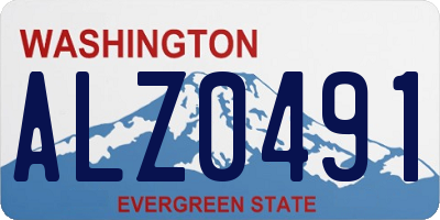 WA license plate ALZ0491
