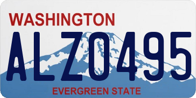WA license plate ALZ0495