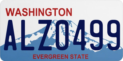 WA license plate ALZ0499