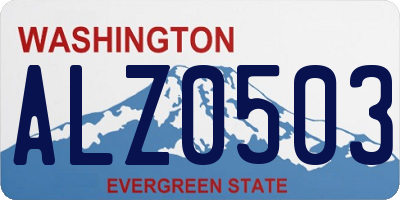 WA license plate ALZ0503