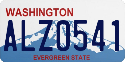 WA license plate ALZ0541