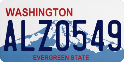WA license plate ALZ0549
