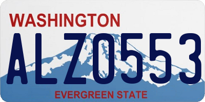 WA license plate ALZ0553