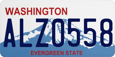 WA license plate ALZ0558