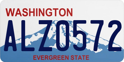 WA license plate ALZ0572