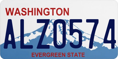 WA license plate ALZ0574