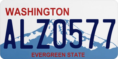 WA license plate ALZ0577
