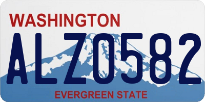 WA license plate ALZ0582