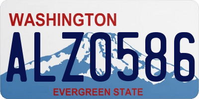 WA license plate ALZ0586