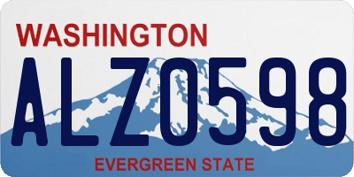WA license plate ALZ0598