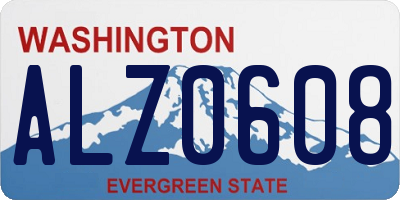 WA license plate ALZ0608