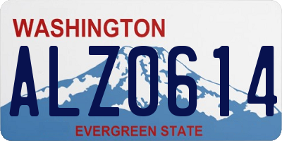WA license plate ALZ0614