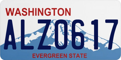 WA license plate ALZ0617