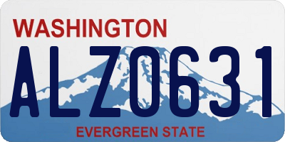 WA license plate ALZ0631