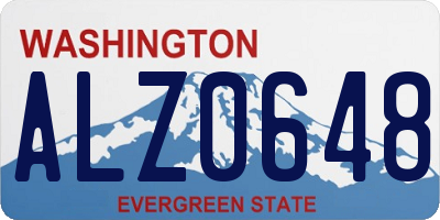 WA license plate ALZ0648