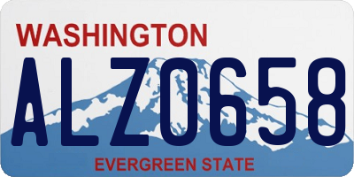 WA license plate ALZ0658
