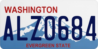 WA license plate ALZ0684