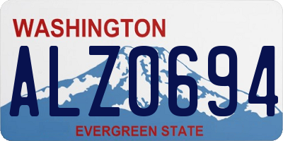 WA license plate ALZ0694