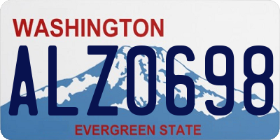 WA license plate ALZ0698