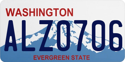 WA license plate ALZ0706