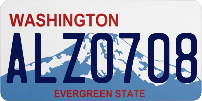 WA license plate ALZ0708