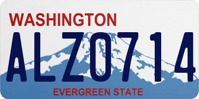 WA license plate ALZ0714