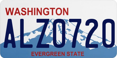 WA license plate ALZ0720