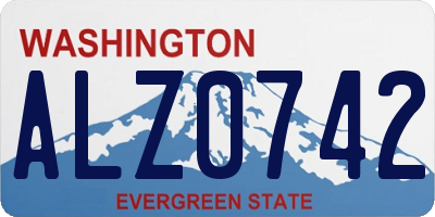 WA license plate ALZ0742
