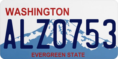 WA license plate ALZ0753