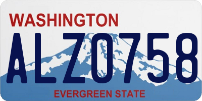 WA license plate ALZ0758