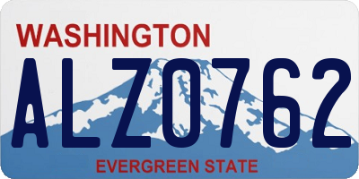 WA license plate ALZ0762
