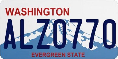 WA license plate ALZ0770
