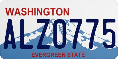 WA license plate ALZ0775