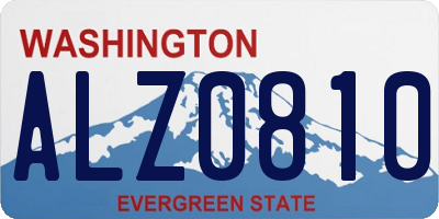 WA license plate ALZ0810