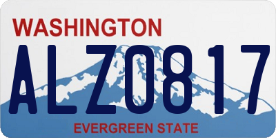 WA license plate ALZ0817