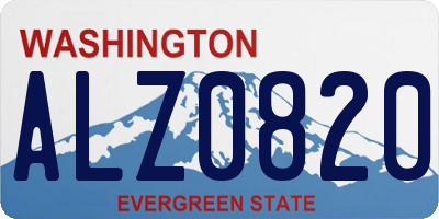 WA license plate ALZ0820
