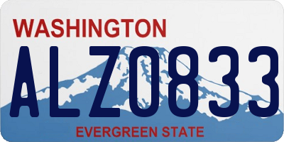 WA license plate ALZ0833