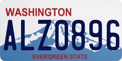WA license plate ALZ0896