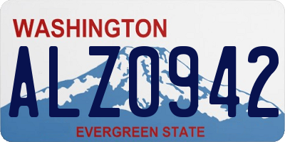WA license plate ALZ0942